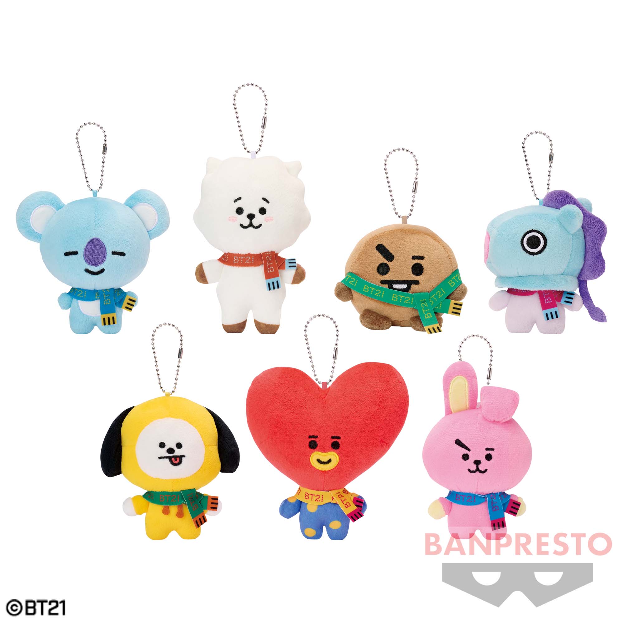 BT21 ボールチェーン付きぬいぐるみ～HAPPY KNITTY～│株式会社BANDAI