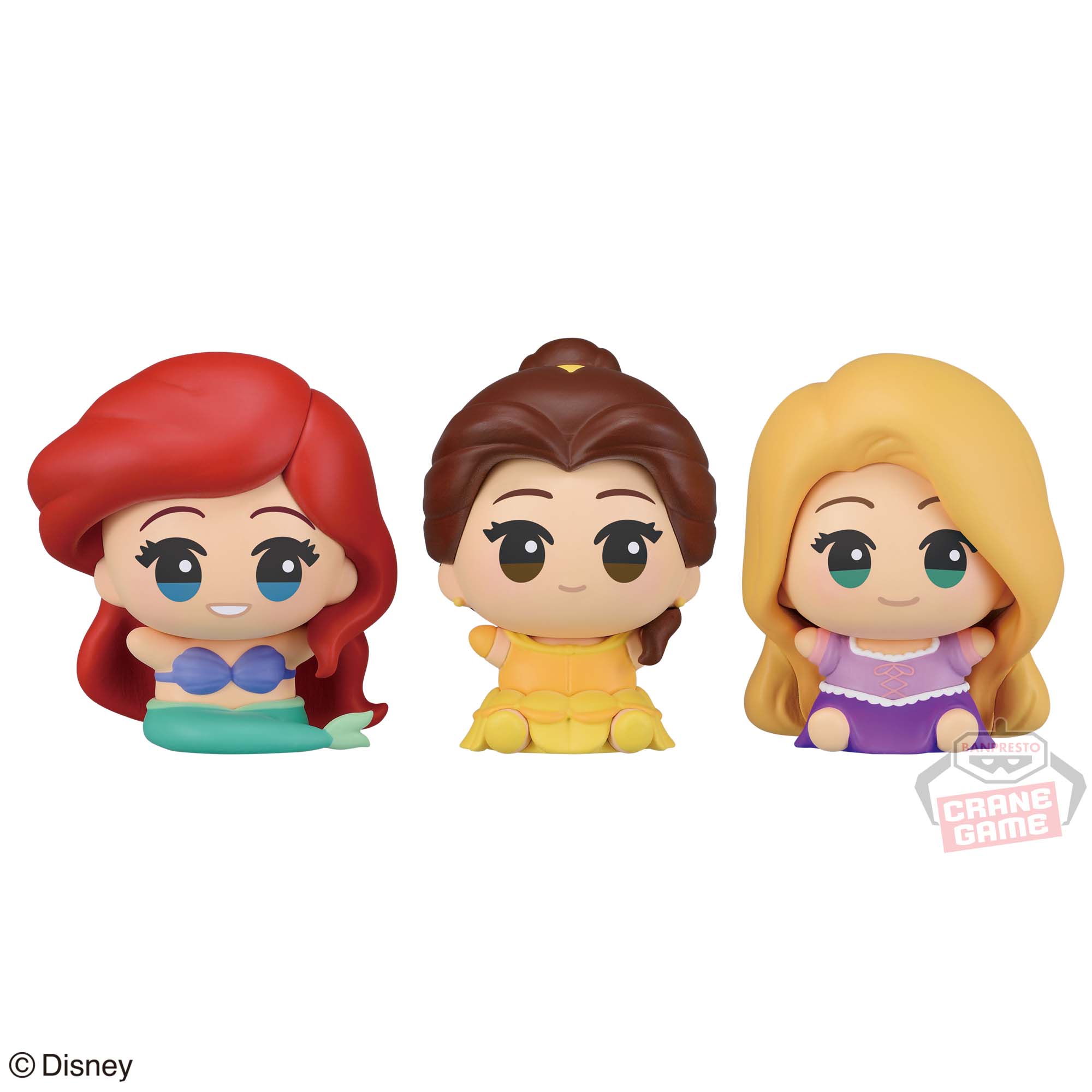Disney Characters おすわりフィギュア-Ariel・Belle・Rapunzel-│株式 
